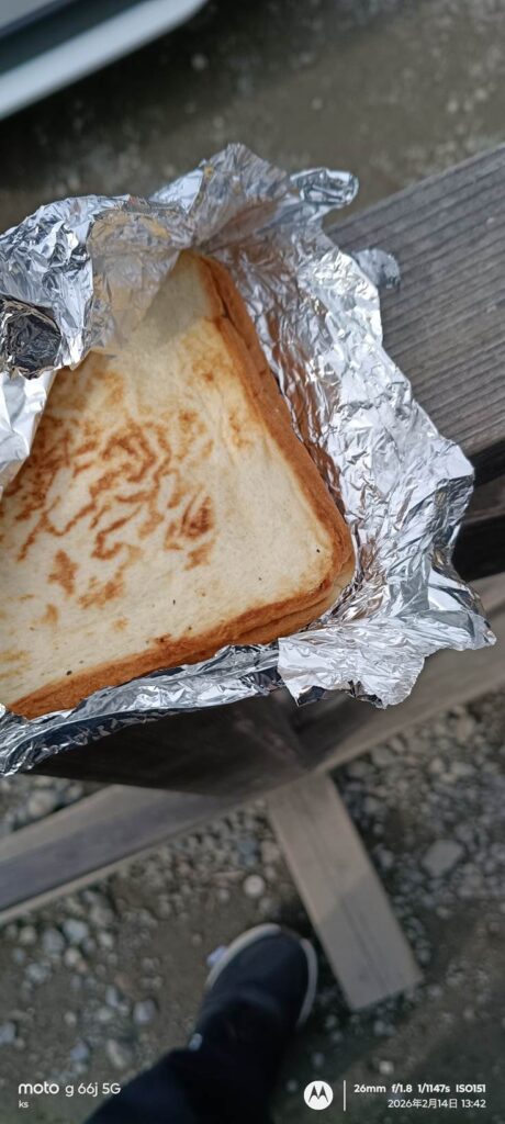 レトロ販売機のトーストサンド